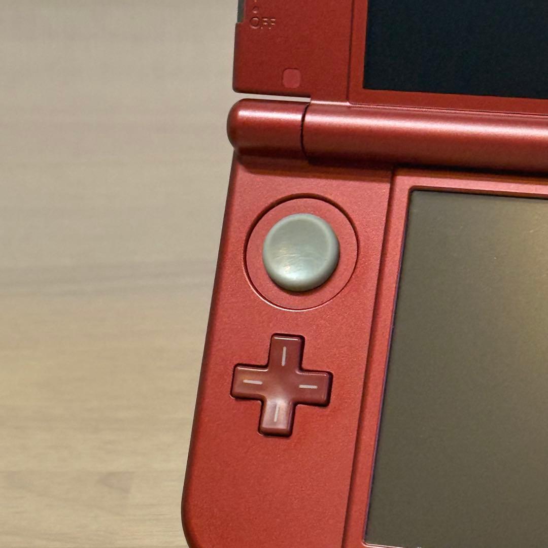 6-027 Newニンテンドー3DS LL メタリックレッド 箱付き 上下IPS