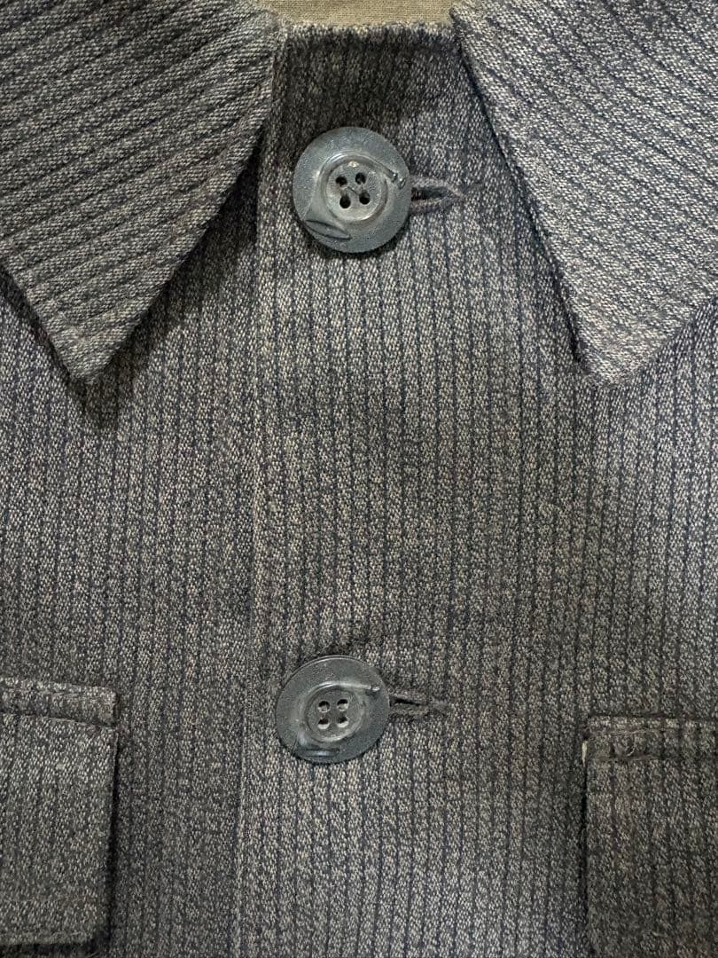 美品 50〜60s pique hunting ジャケット　黒ステッチ　ブラウン