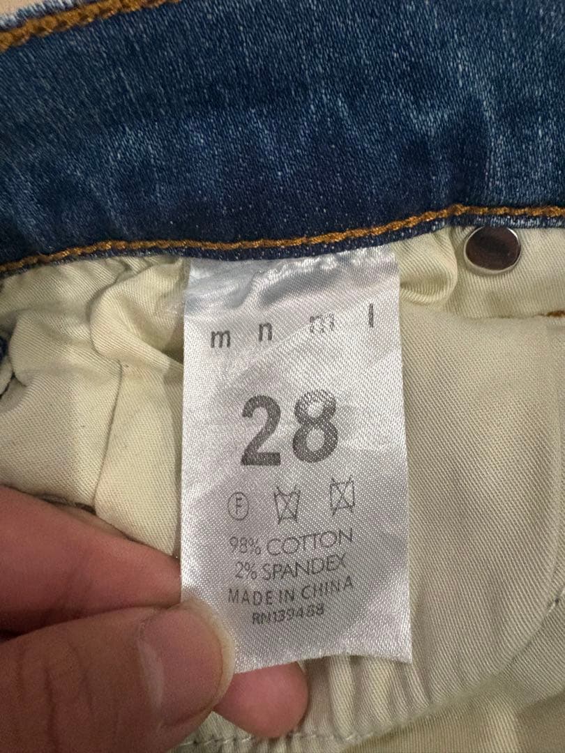 mnmlライトブルースキニーデニム