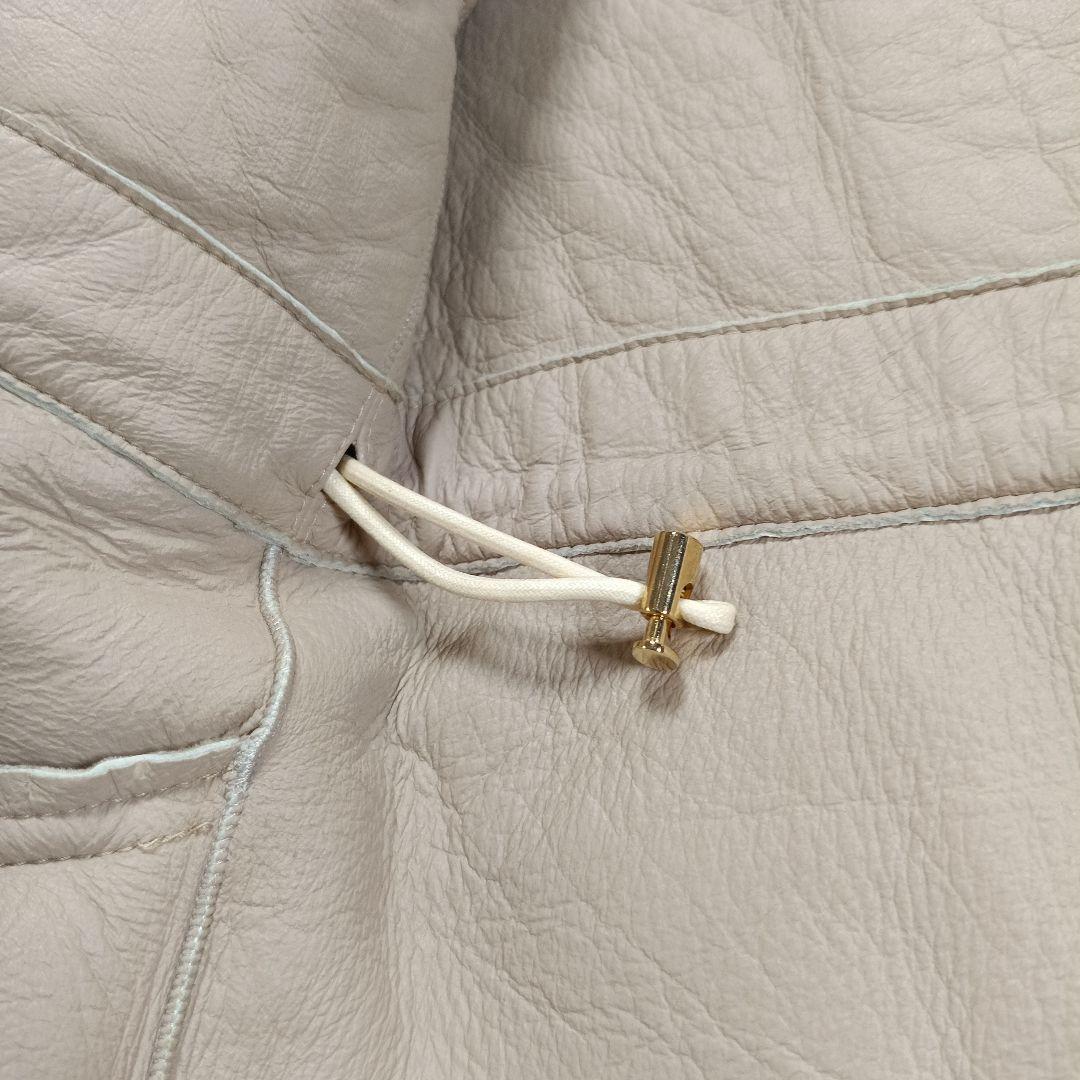 美品✨ANAYI現行　フード付きムートンリバージレ　ベージュ　近年モデル　高級