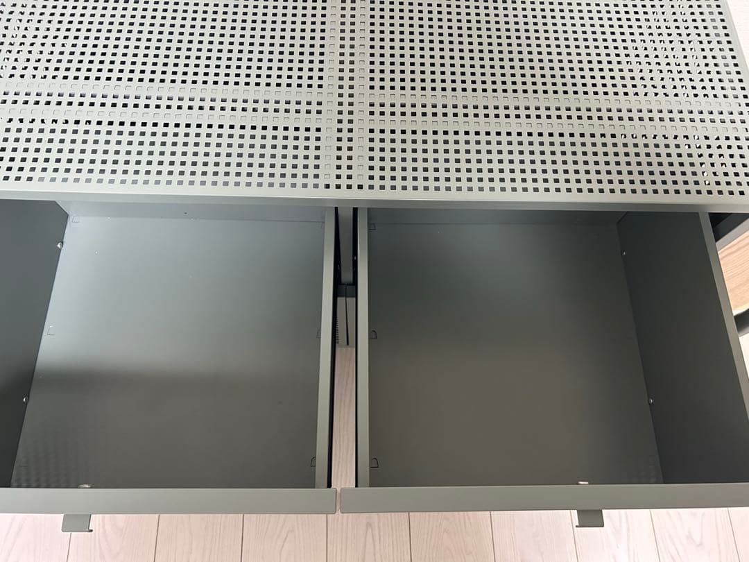 【極美品】IKEA　NIKKEBY 収納　チェスト　グレーグリーン