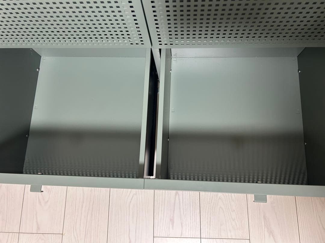 【極美品】IKEA　NIKKEBY 収納　チェスト　グレーグリーン