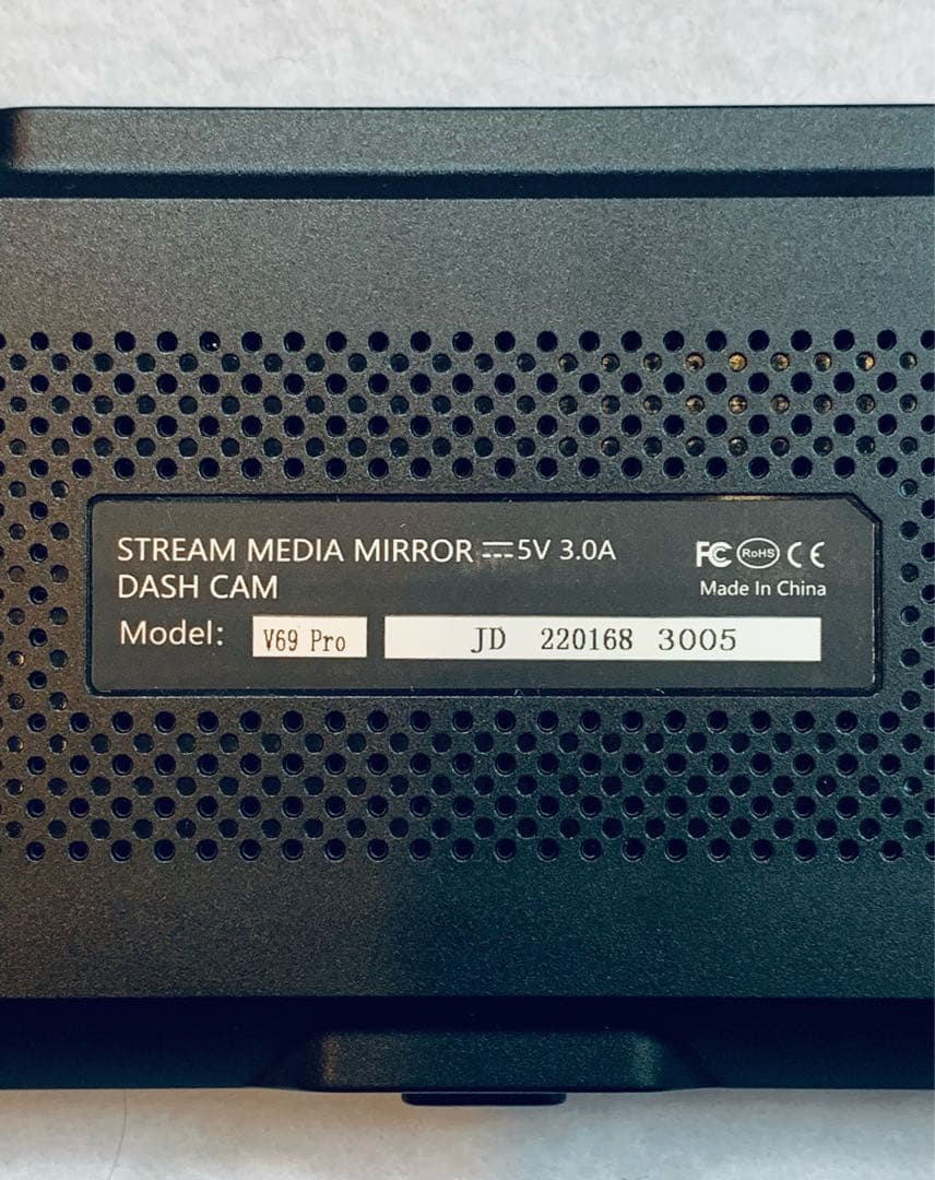 Changer V69Pro ミラー型　ドライブレコーダー　降圧ケーブル付