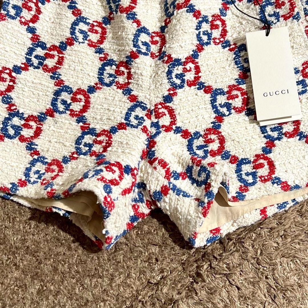 極美品 GUCCI シルヴィGG柄ショートパンツ 現行 42 キュロット19AW