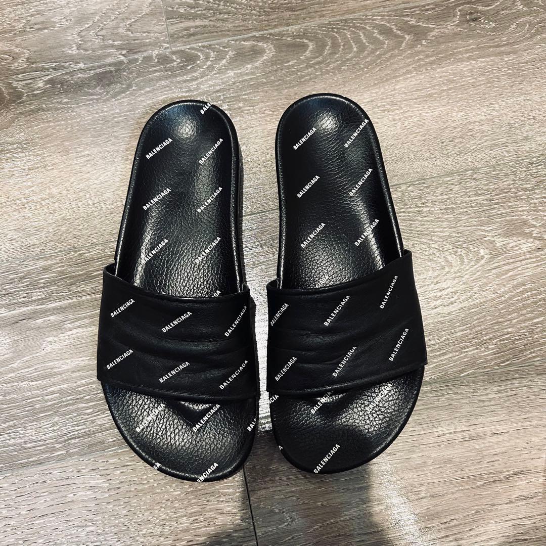 【美品】 balenciaga サンダル 27.0 総柄 レザー