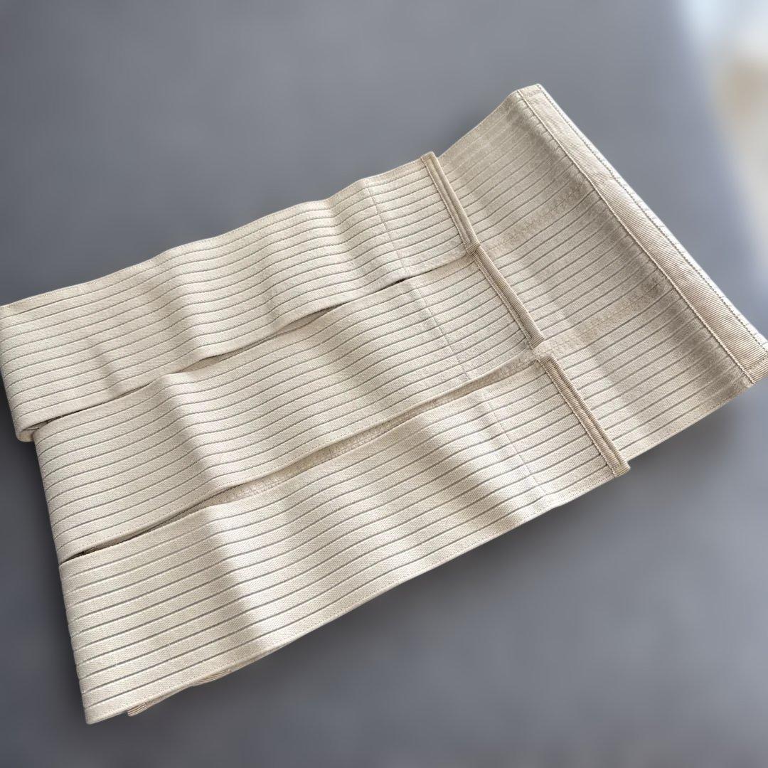 サラマシェリ ウエスト3本バンド 圧迫サポート ベージュ 日本製 フリーサイズ