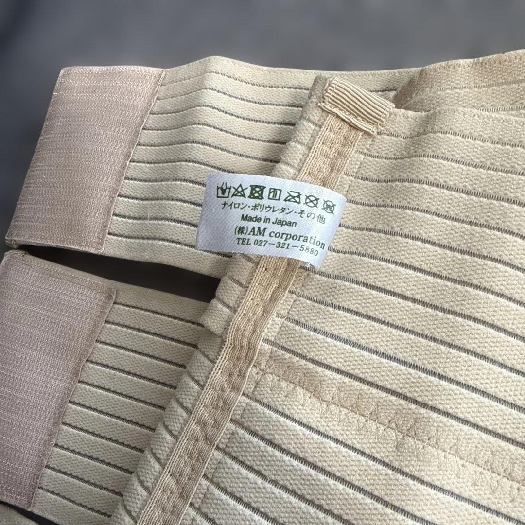 サラマシェリ ウエスト3本バンド 圧迫サポート ベージュ 日本製 フリーサイズ