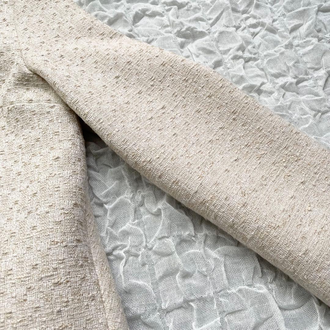 【美品】デミルクスビームス バックフレアツイードプルオーバー ペプラム 定価2万