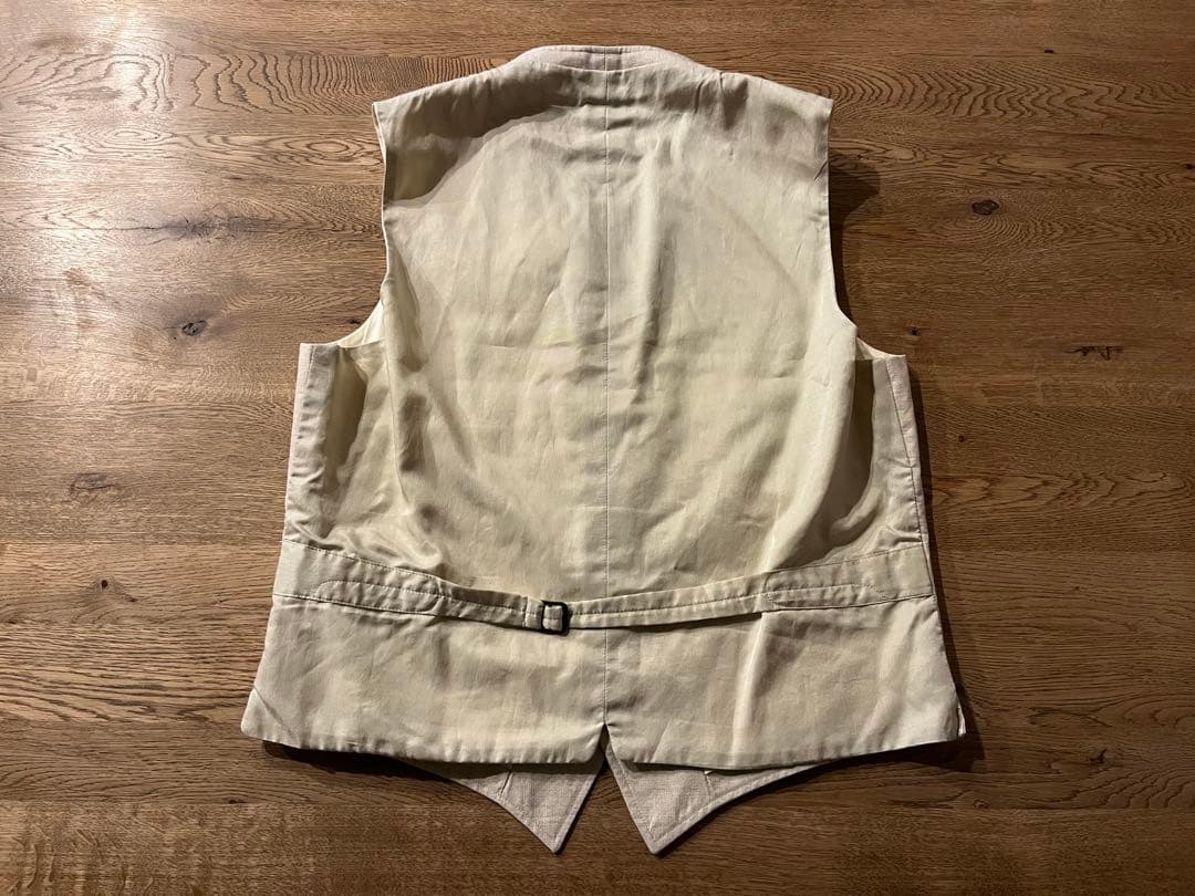 RRL リネンシルク ベスト ジレ アイボリー イタリア製 ダブルアールエル