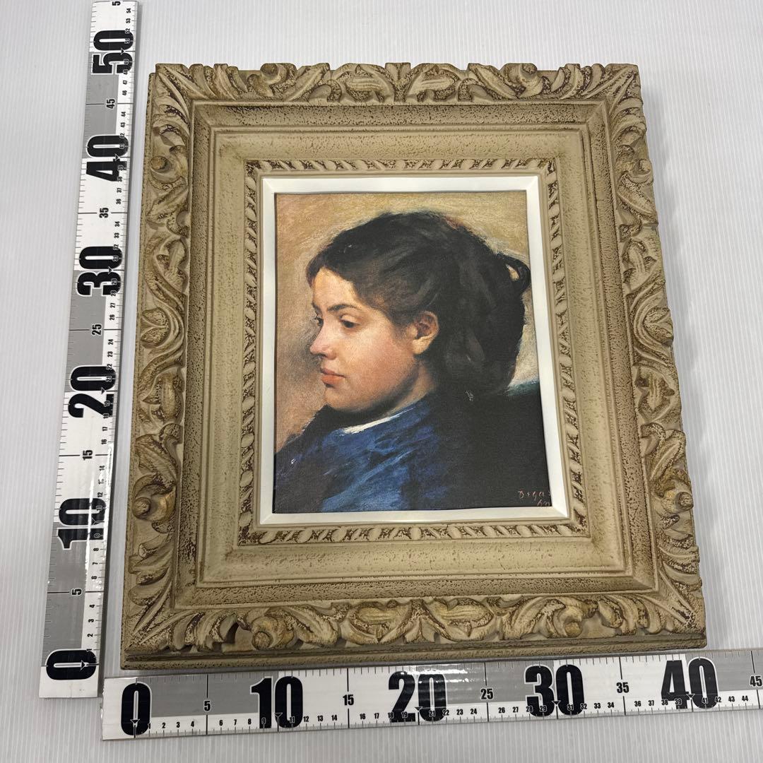 ドガ ドビニ嬢 レプリカ 複製絵画 F3号 額装 木製装飾額 インテリア