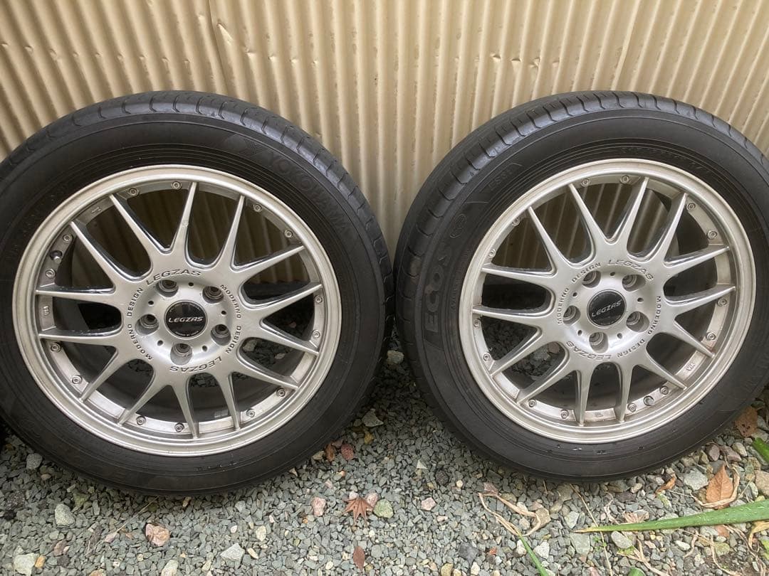 LEGZAS 17インチアルミ　タイヤバリ溝　ヨコハマ215/55R17