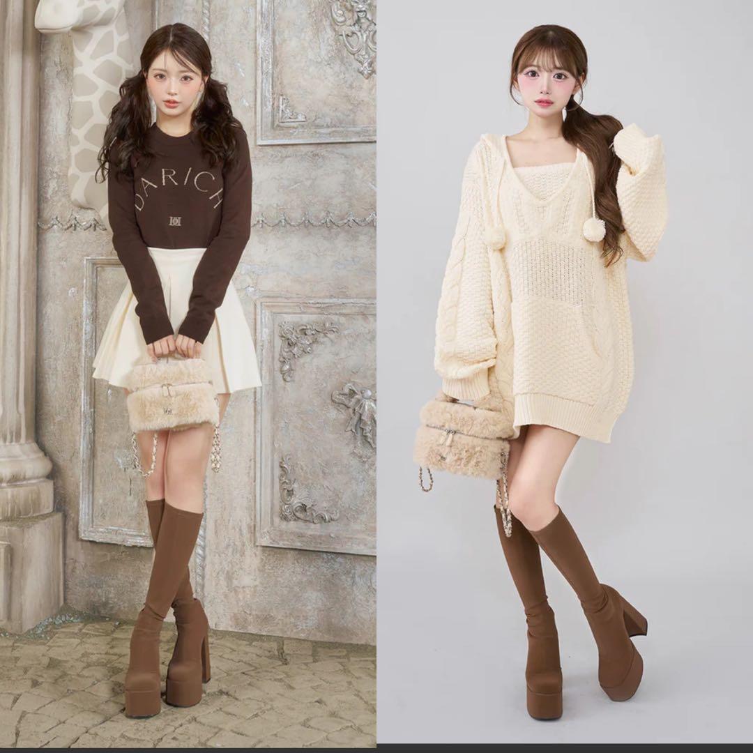 【完売商品・新品】ダーリッチ　ウルトラストレッチロングブーツ Mサイズ