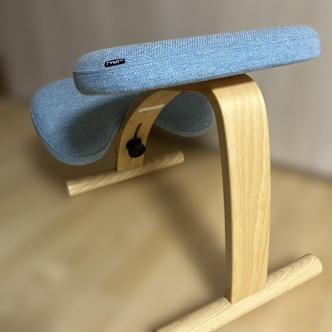 姿勢矯正チェア 青色 布地