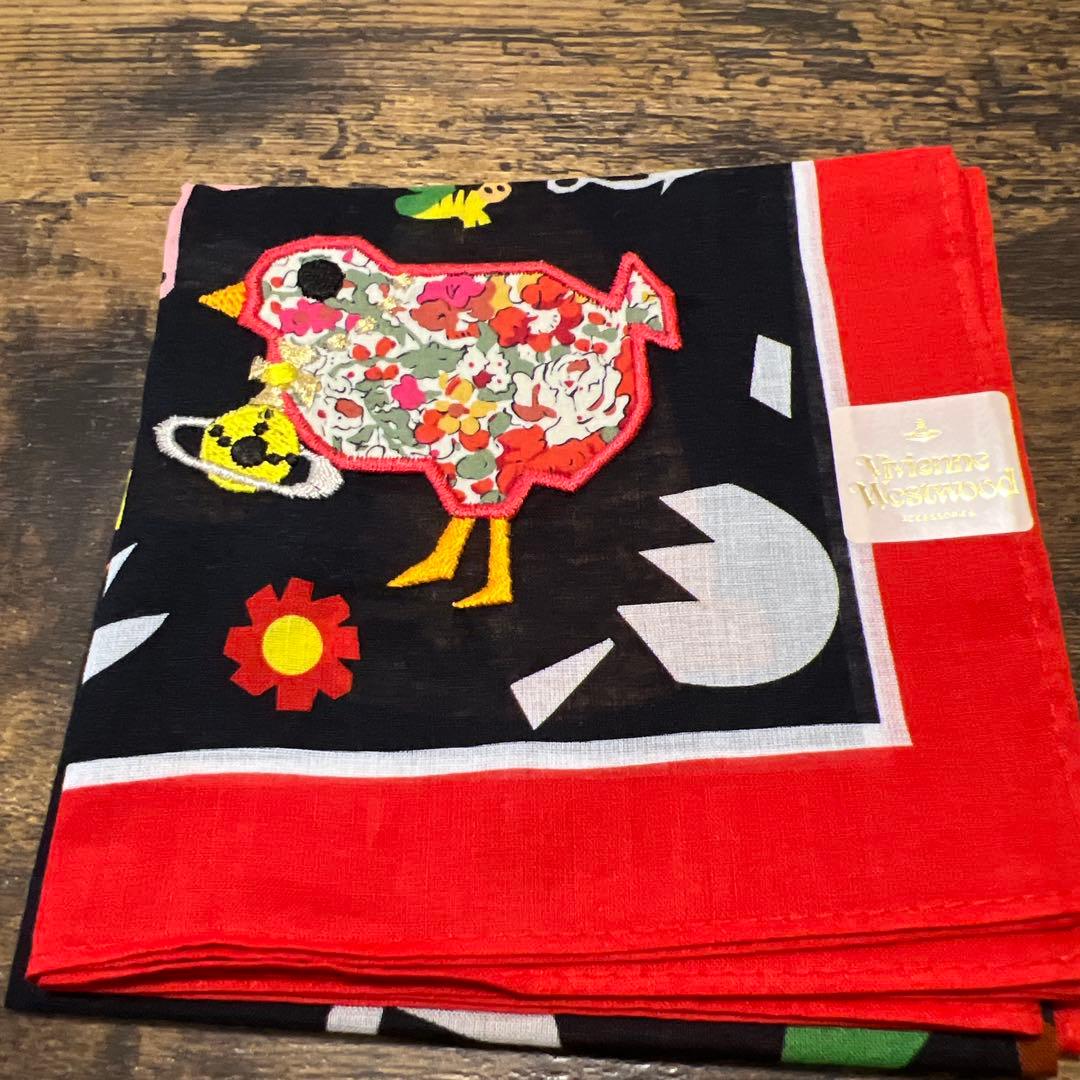 Vivienne Westwood カラフルな動物イラストのハンカチ