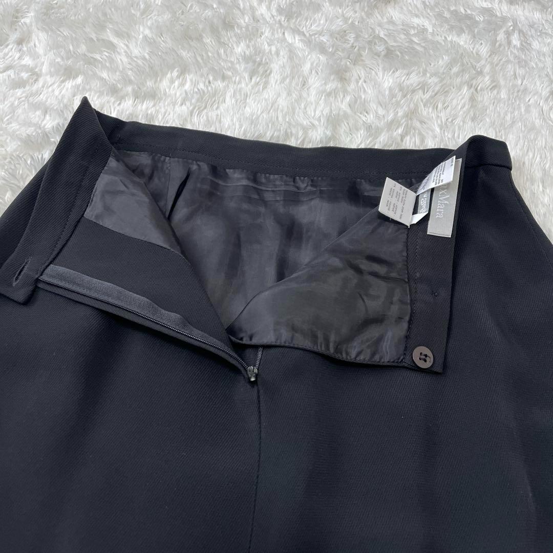 【極美品】マックスマーラ スカートスーツセットアップ 銀タグ ブラック 42