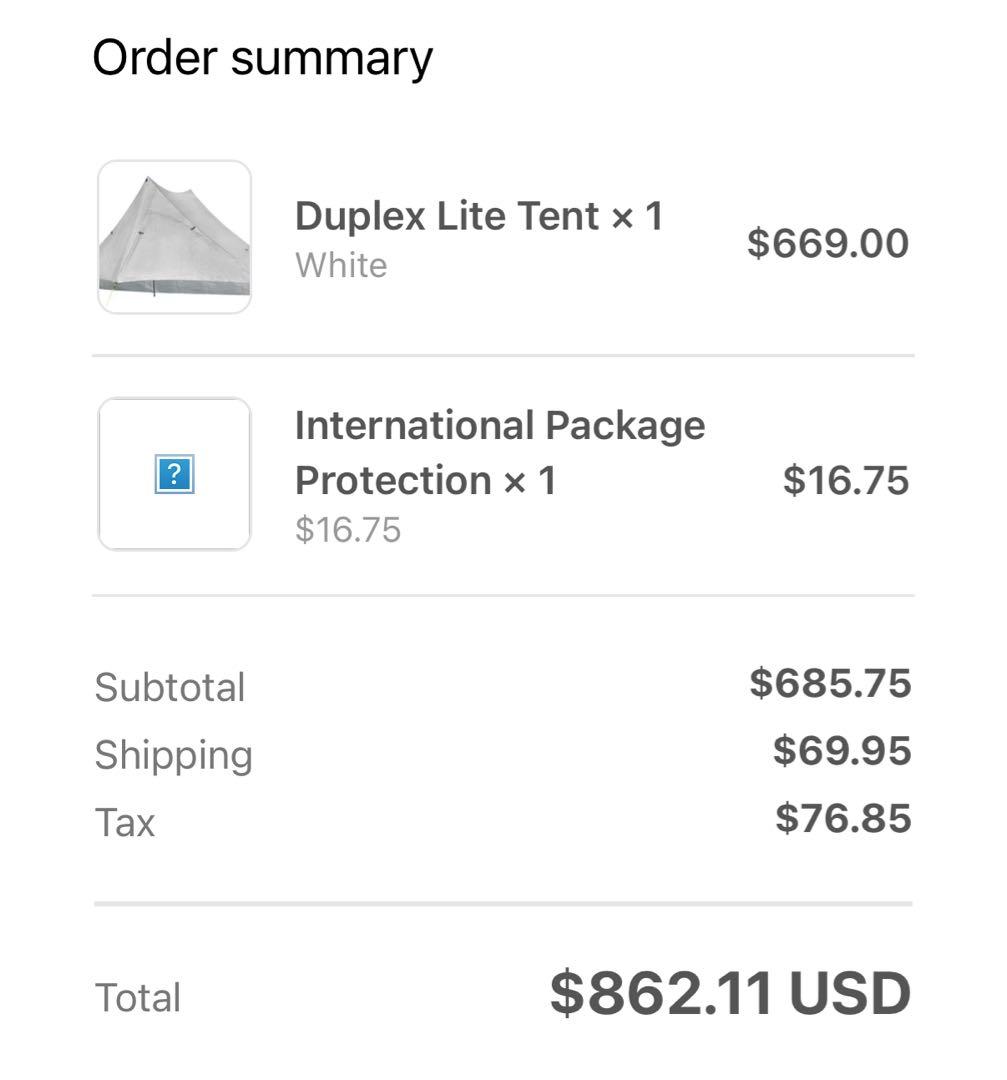 【新品未使用】Zpacks Duplex Lite テント UL 軽量 ホワイト