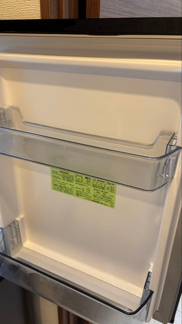 【SHARP】冷蔵庫 SJ-D15J-H ブラック