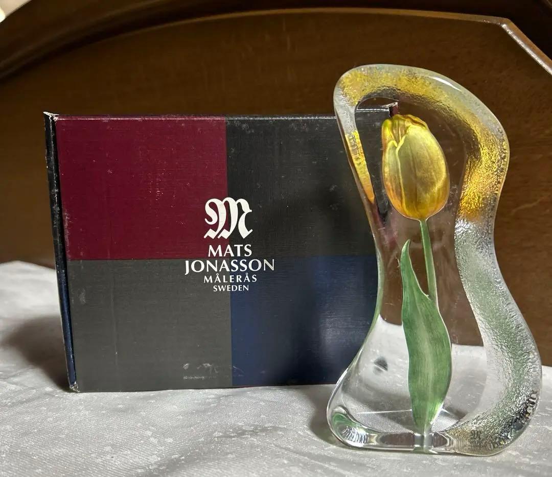 お値下げ　Mats Jonasson チューリップデザイン ガラス
