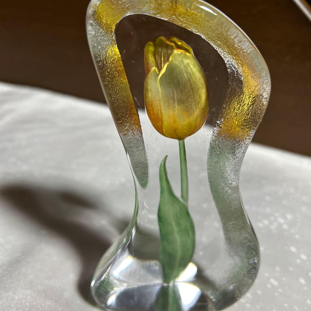 お値下げ　Mats Jonasson チューリップデザイン ガラス