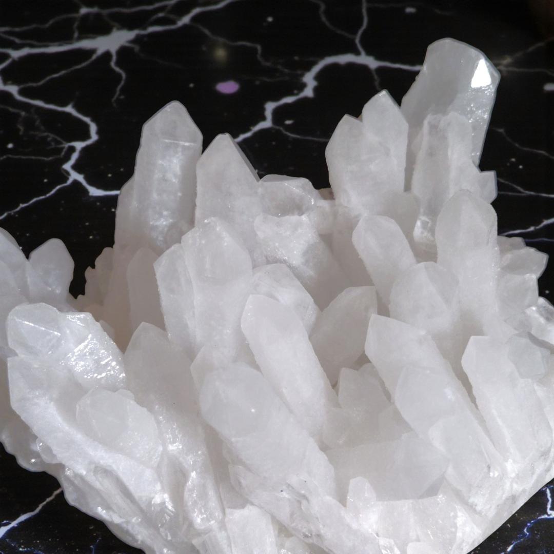 1kg級 天然 ヒマラヤ 水晶 クラスター 原石 大型 浄化 置物 黒箱付き