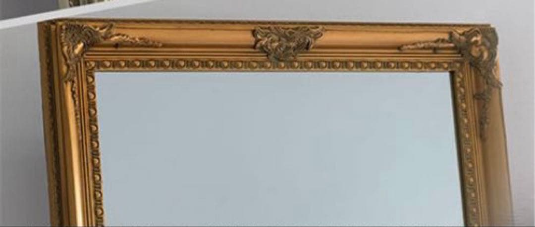 スタンドミラー アンティーク 大型鏡 ゴールド