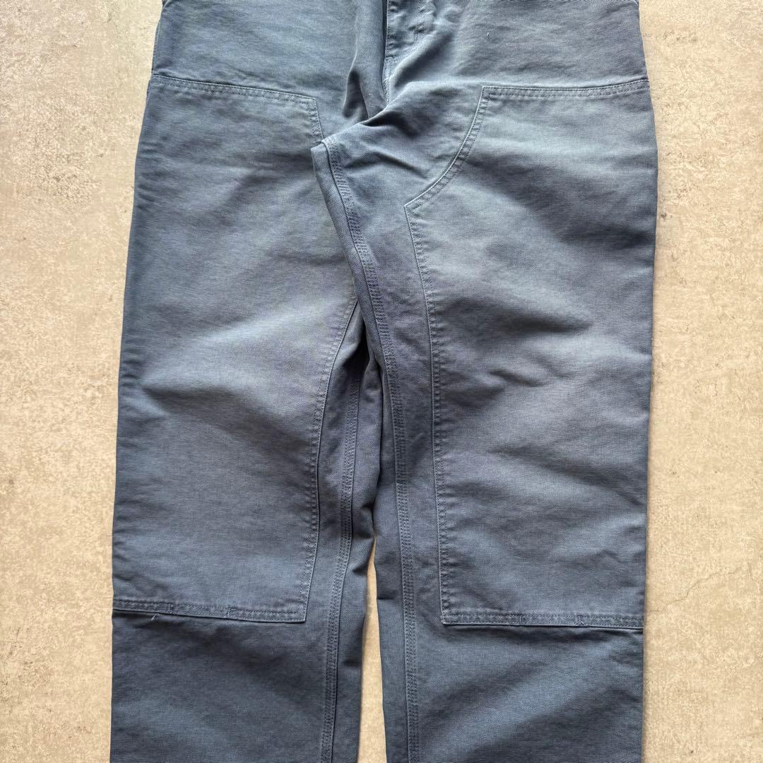 極美品 カーハート 肉厚 ダック ダブルニー w34 × L32 ブルーグレー