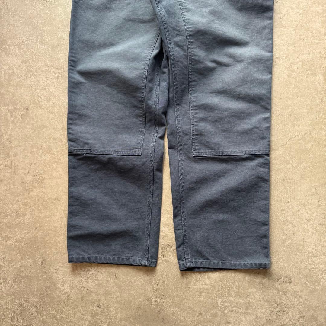 極美品 カーハート 肉厚 ダック ダブルニー w34 × L32 ブルーグレー