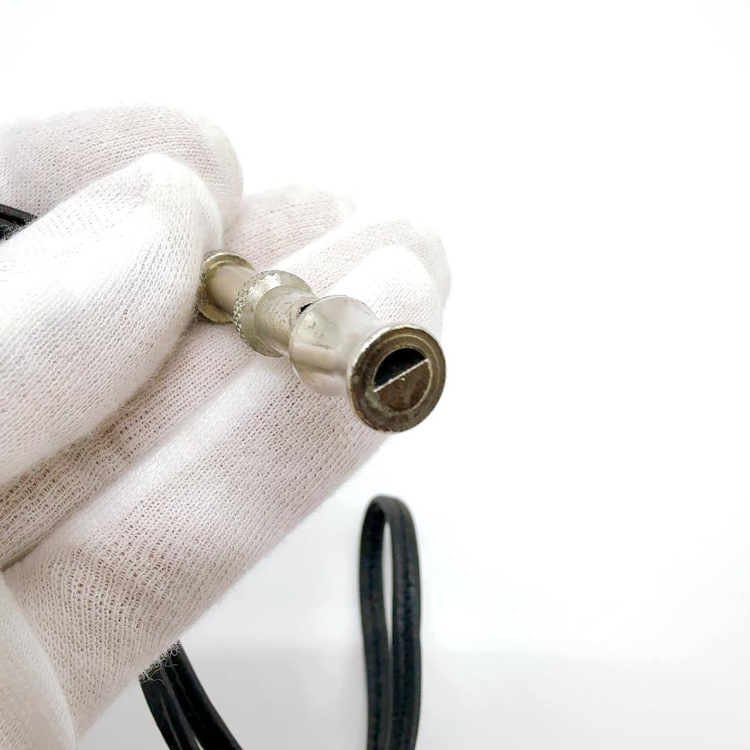 ◇エルメス◇レザー/シフレ/ホイッスル/シルバー/ブラック/ネックレス