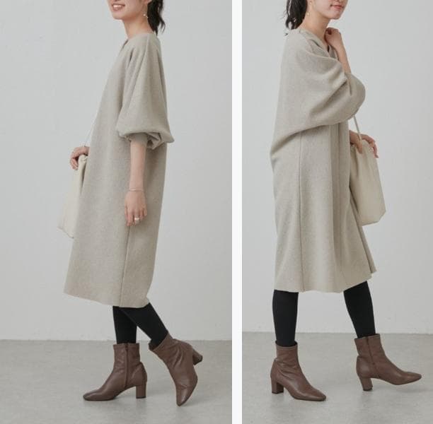 ブークレワンピース BEARDSLEY