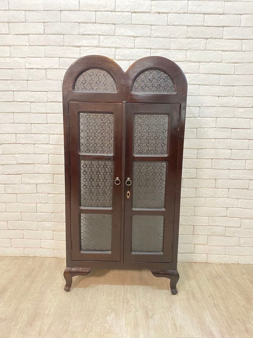 【東京都内23区配送無料】アンティーク　キャビネット　ガラスケース　ショーケース
