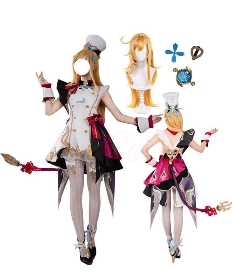 原神 エスコフィエ コスプレ Sサイズ 靴 ウィッグ フルセット 即納可 高品質