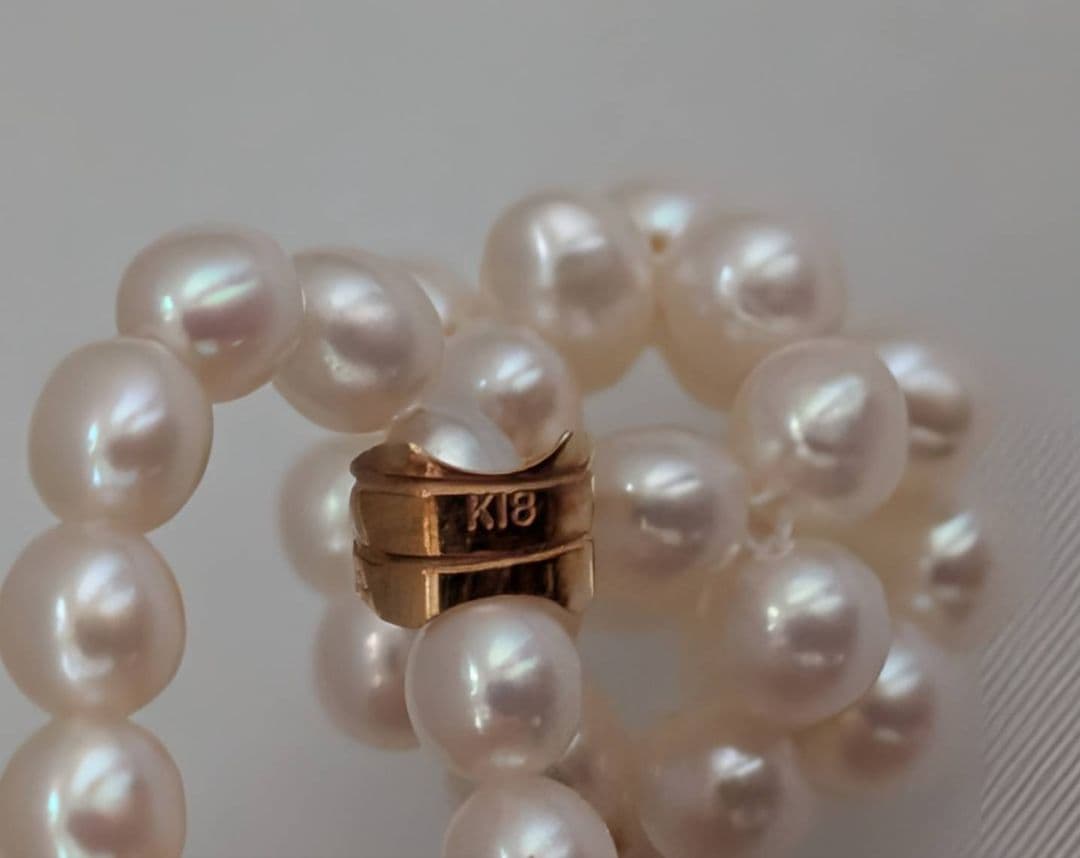 TASAKI　タサキ　シルバー　 K18 パール フラワーモチーフ ネックレス