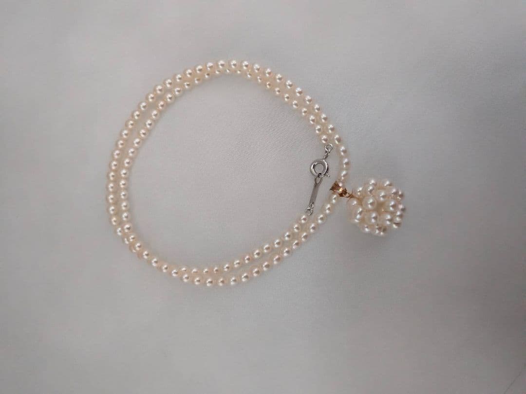 TASAKI　タサキ　シルバー　 K18 パール フラワーモチーフ ネックレス