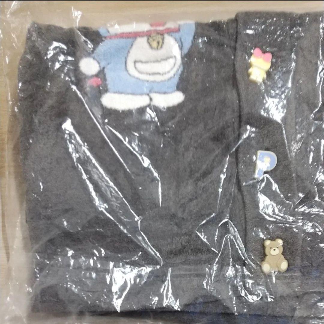 ジェラートピケ ドラえもん おはようおやすみカーディガン チャコールグレー