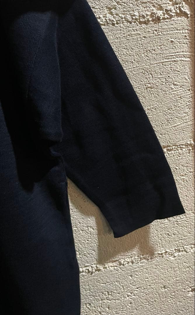 新品未使用45R 上質スムースのチュニック柔らかゆったり44000円黒完売品