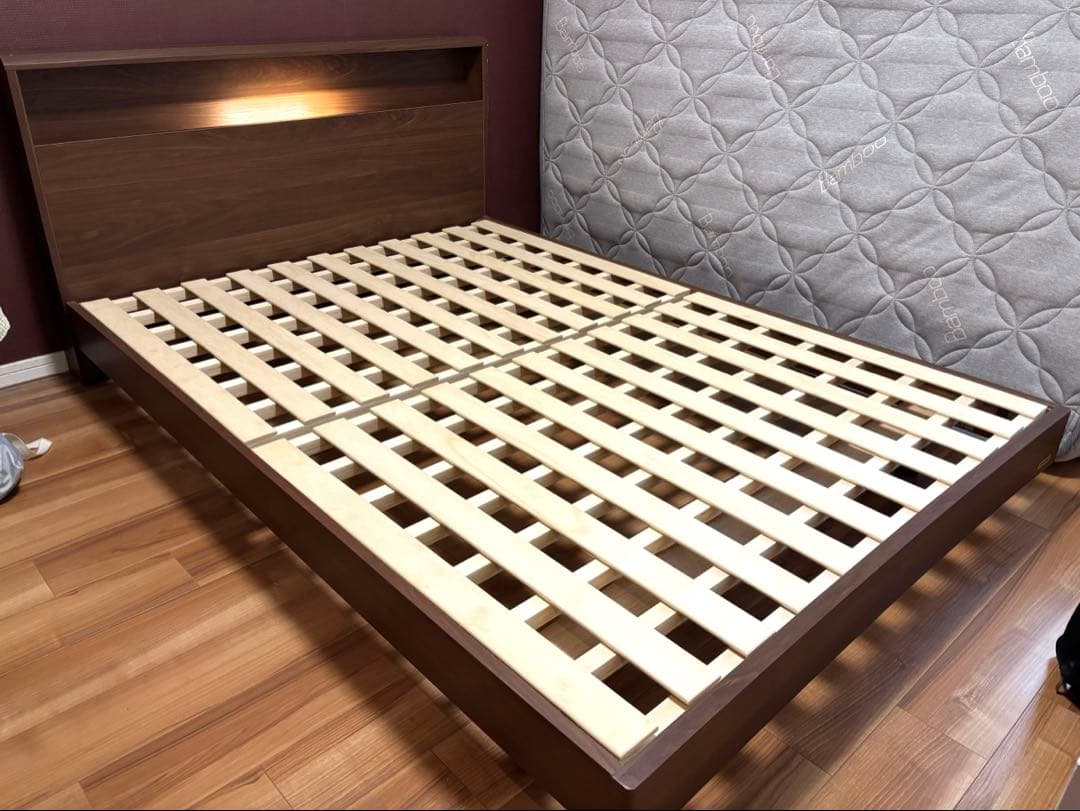 【フランスベッド】ダブル　フレームPR70-06C （レッグ） ウォールナット