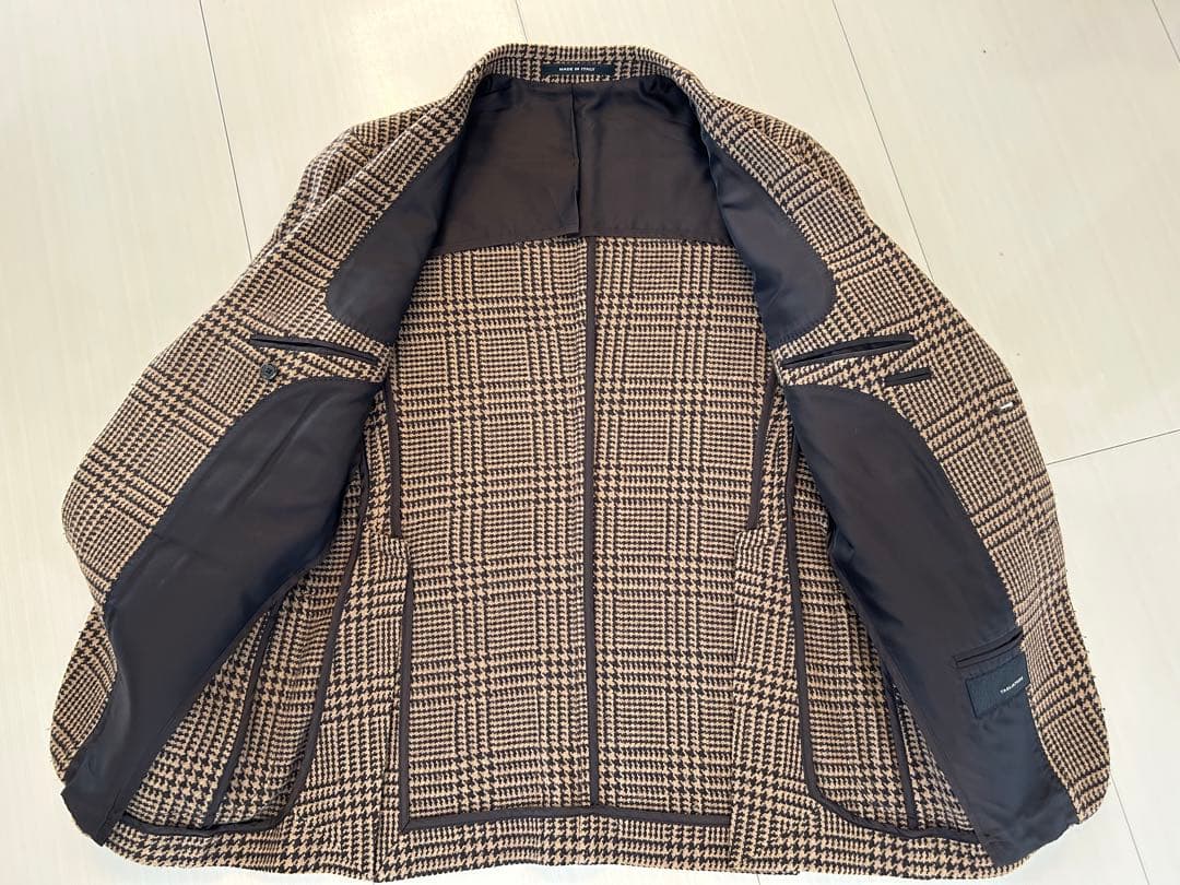 美品　タリアトーレ　グレンチェックジャケット　46 秋冬