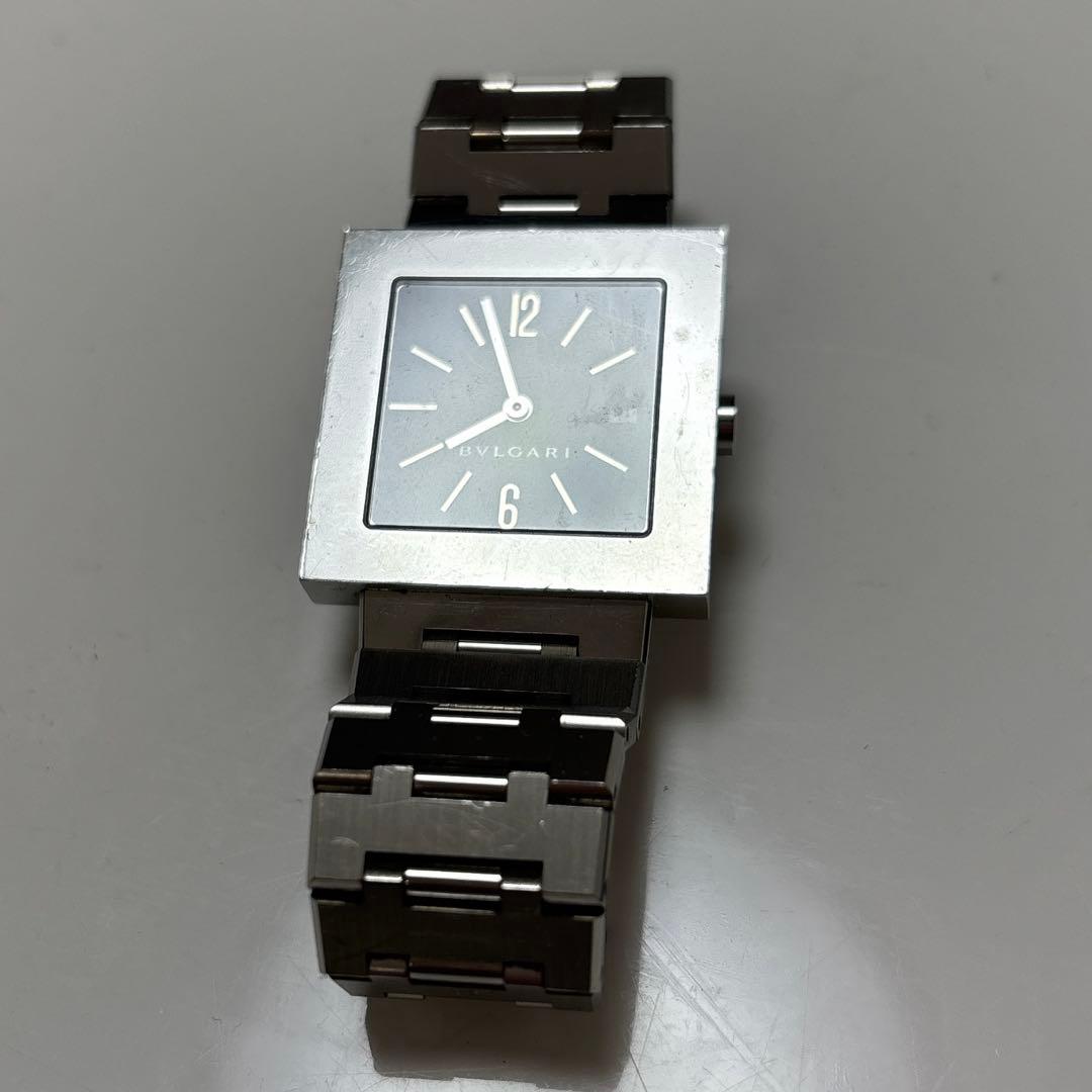BVLGARI シルバー スクエア型 時計