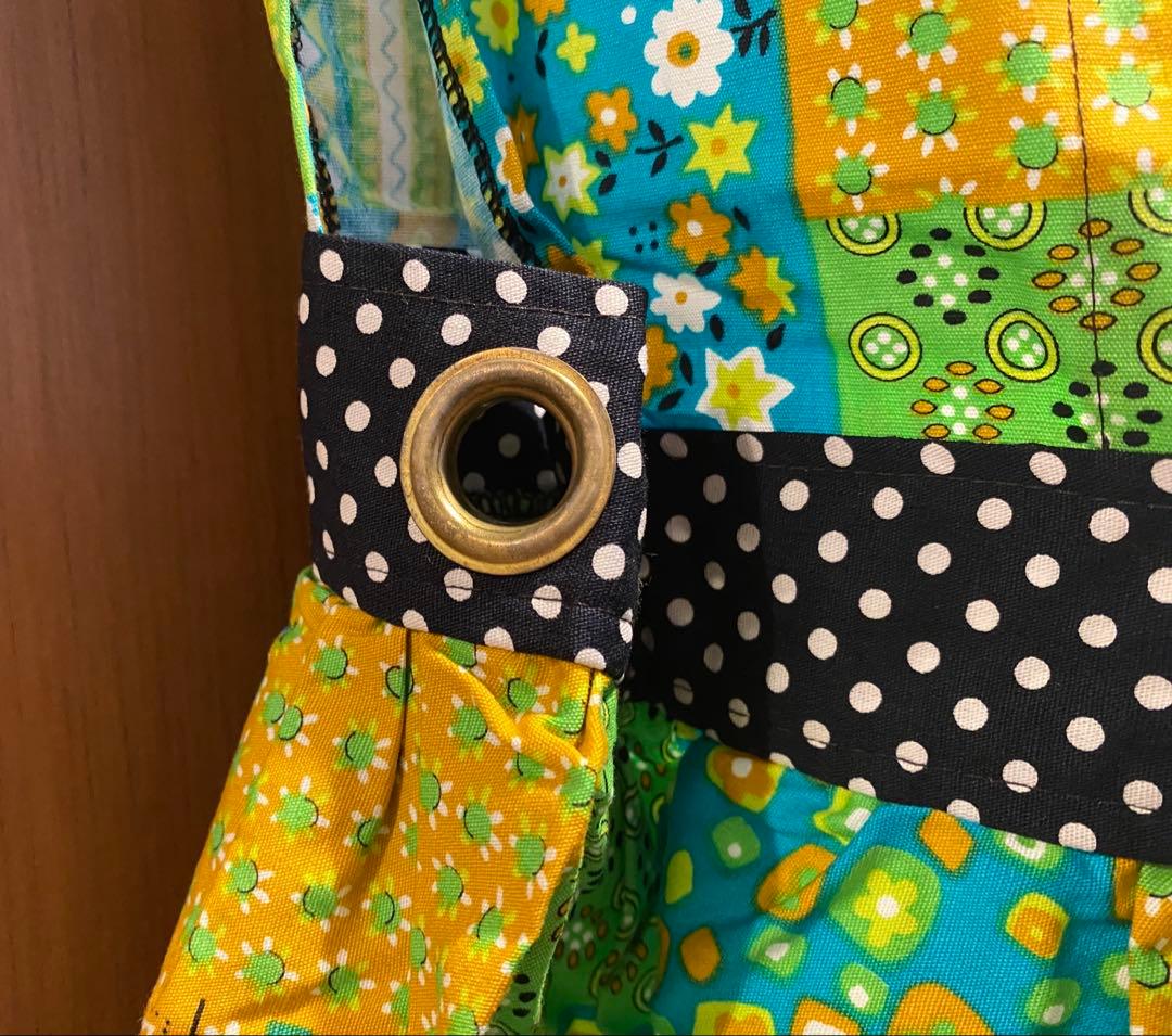 70's vintageパッチワーク柄エプロンドレス　新品未使用