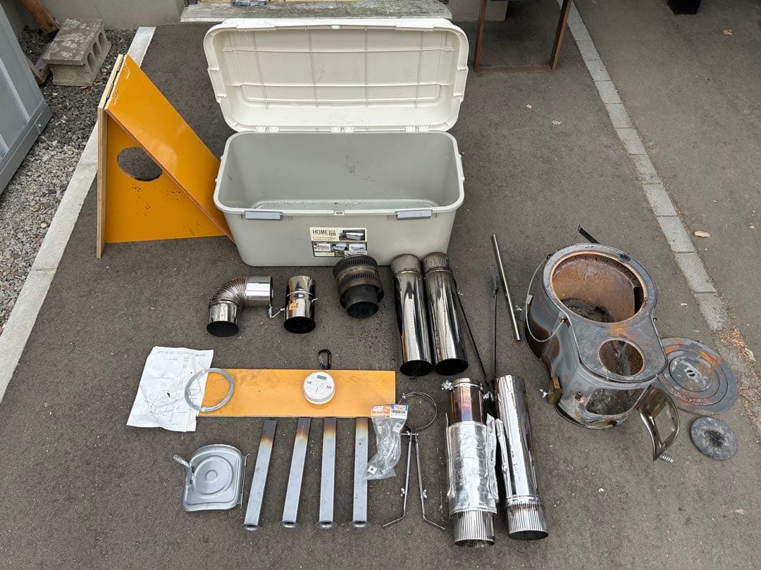 本間製作所　薪ストーブ APS-52 セット+追加部材＋幕避け等