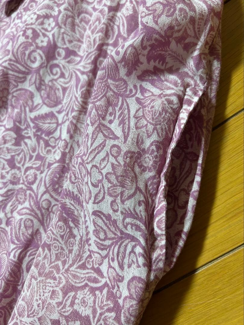 Plantation コットン リネン ボタニカル柄ワンピース