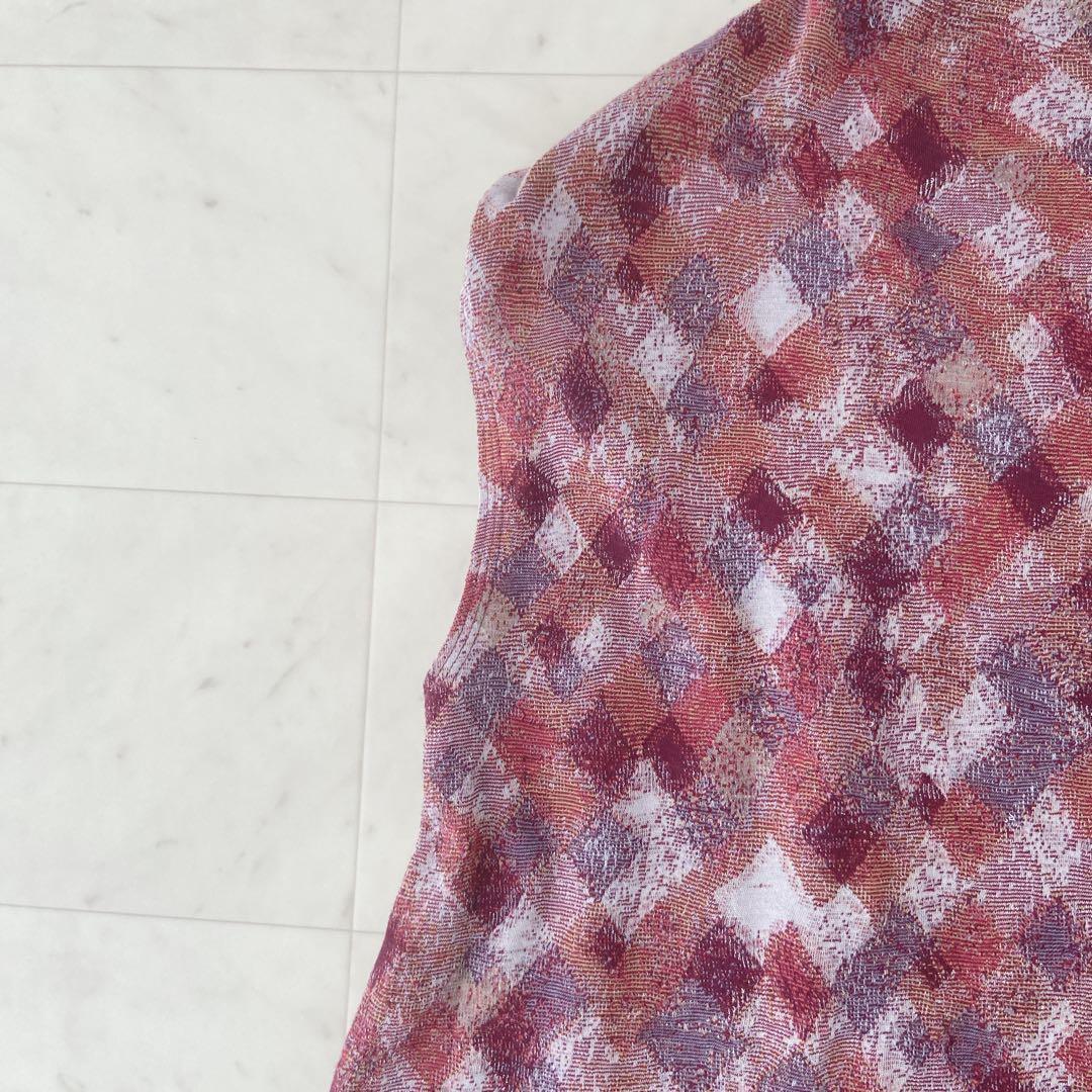 ✨美品✨ヨーガンレールモザイク柄フレンチ袖チュニックワンピース　定価35,200