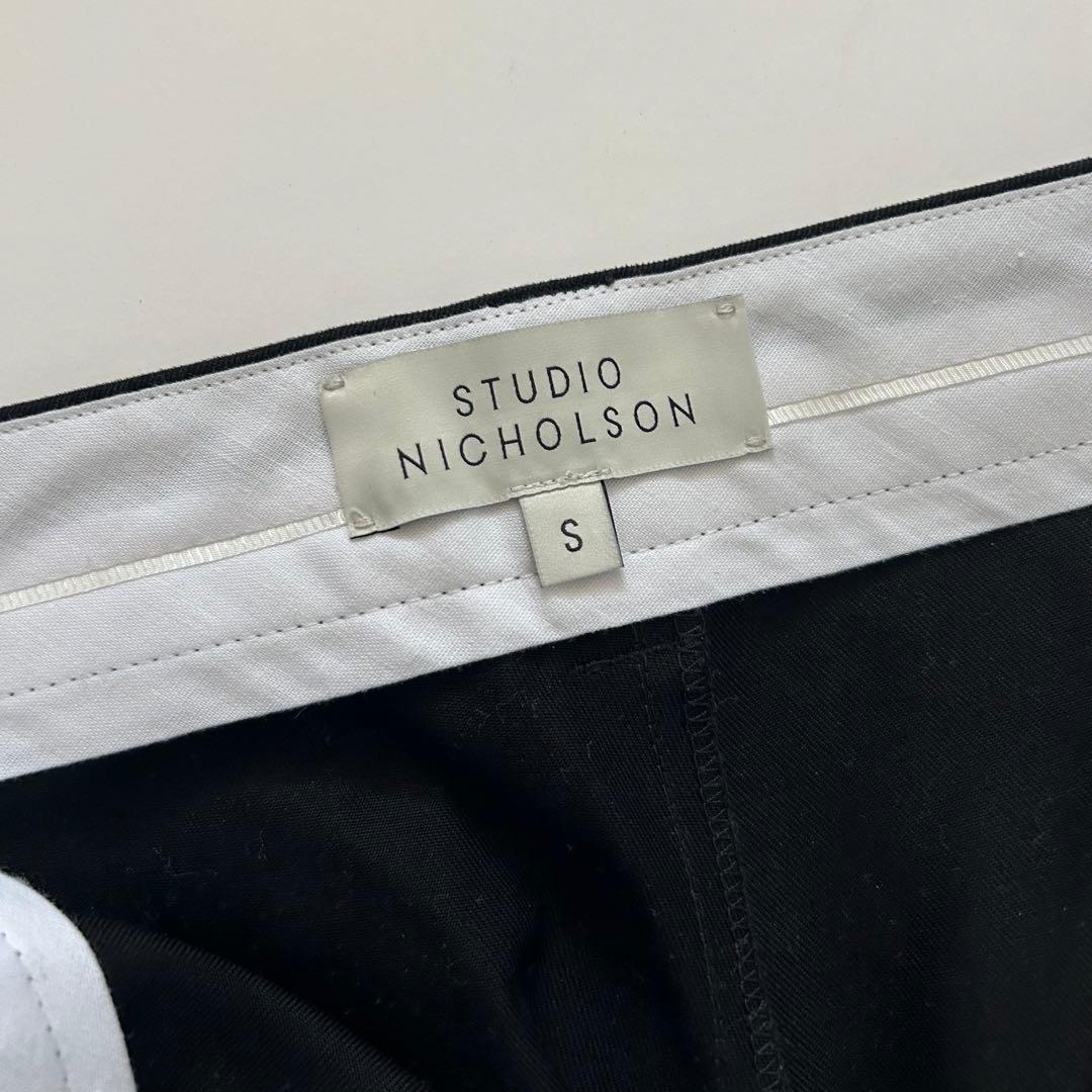 STUDIO NICHOLSON ブラック ワイドパンツ S