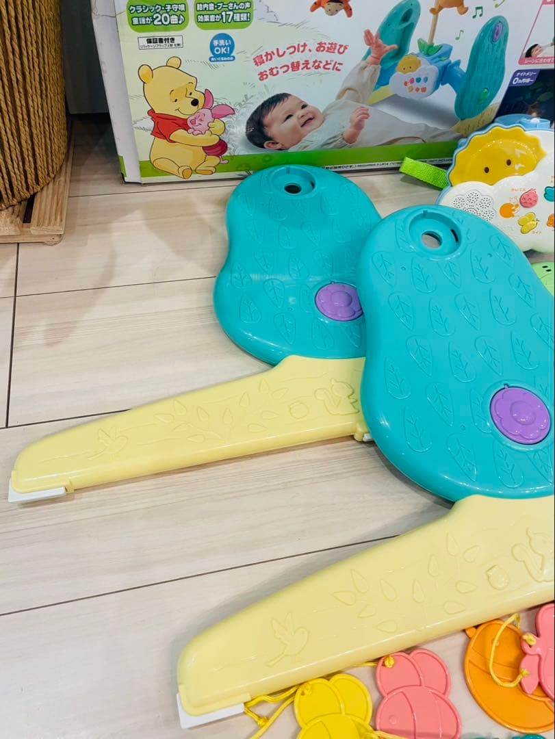 新型 くまのプーさん えらべる回転 ６WAY ジムにへんしんメリー