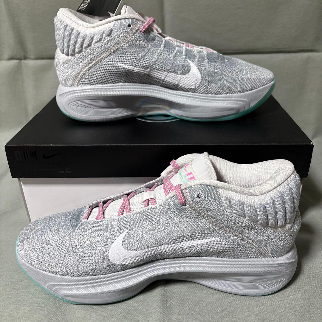ナイキ　G.Tハッスル3 グレー　グリーン　ピンク　緑　27.0