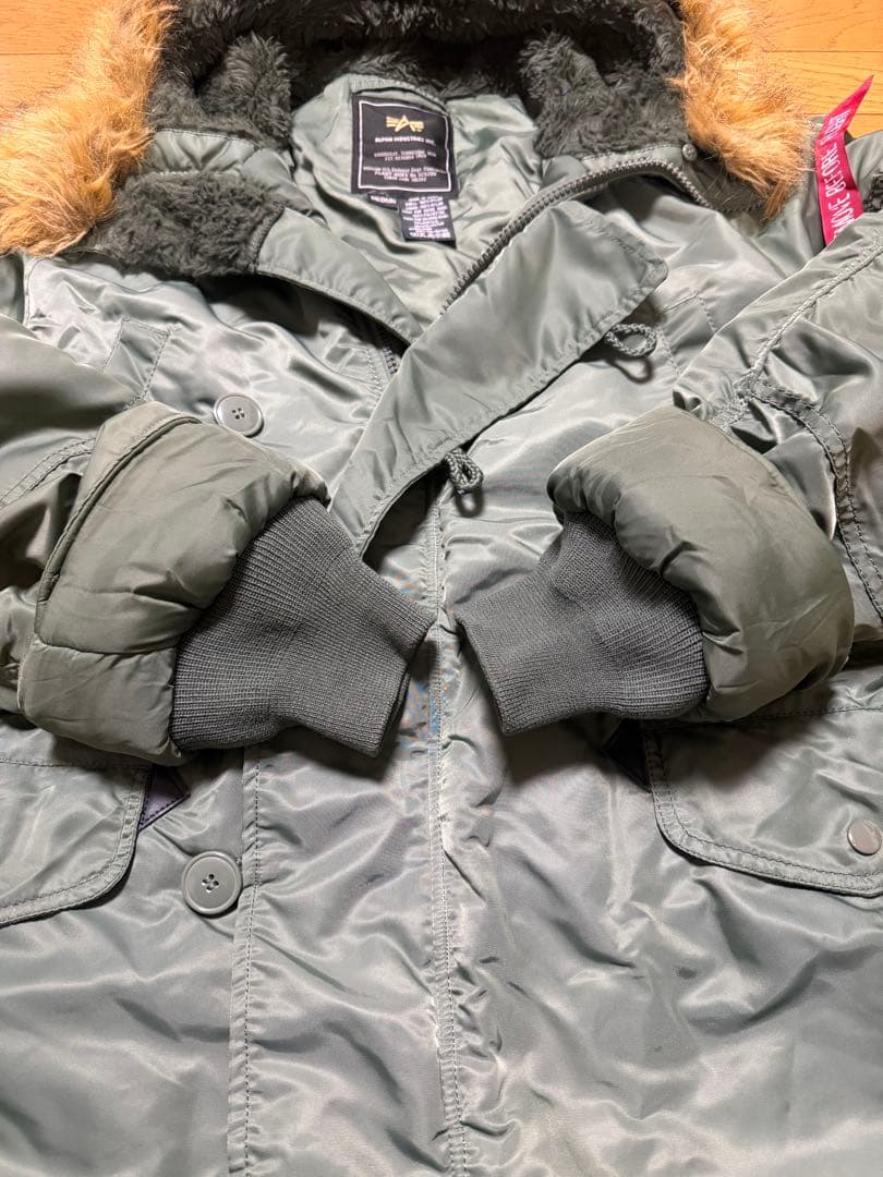 アルファインダストリーズ フライトジャケット N-3B カーキ ファー 50周年