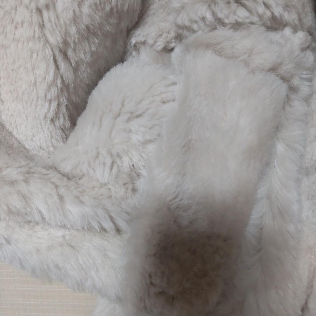 ダイナグラム、グレースコンタネンタルファーコートボア素材36サイズホワイト