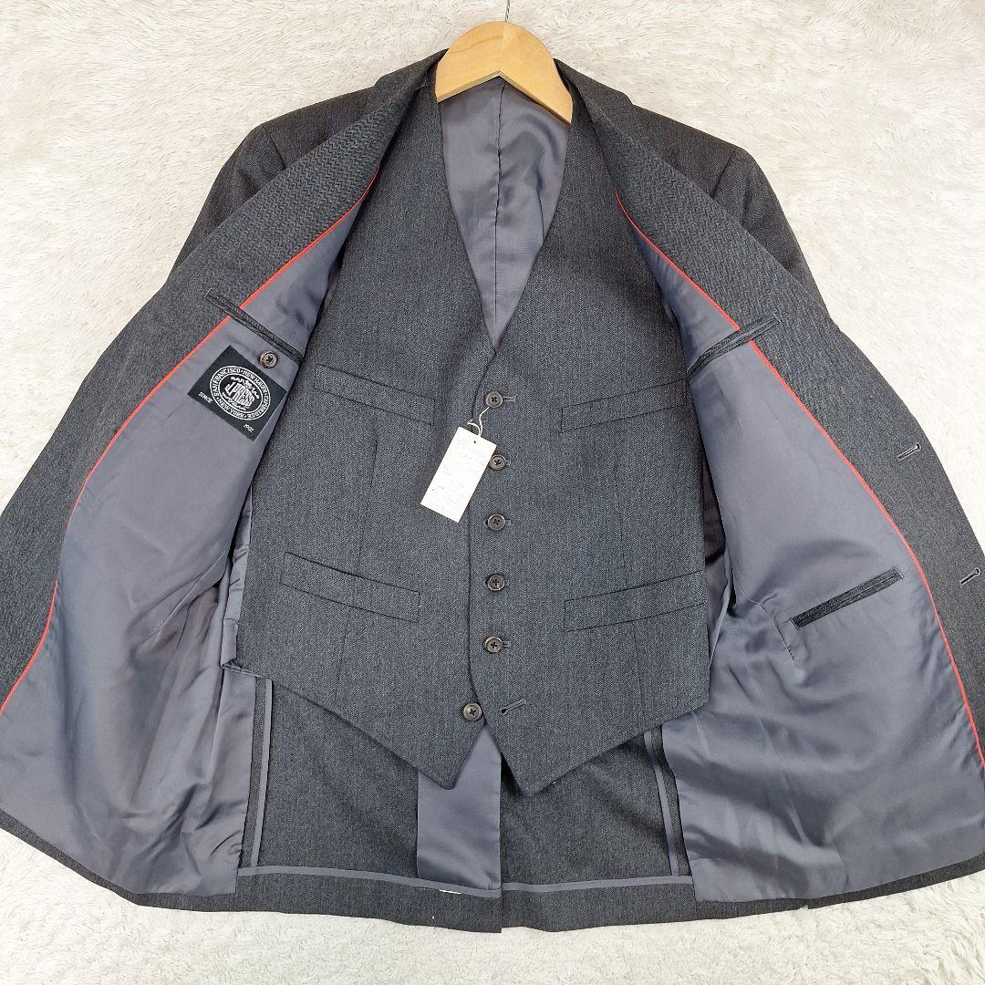 未使用品✨J.PRESS ヘリンボーン　テーラードジャケット+ベスト　A5　M
