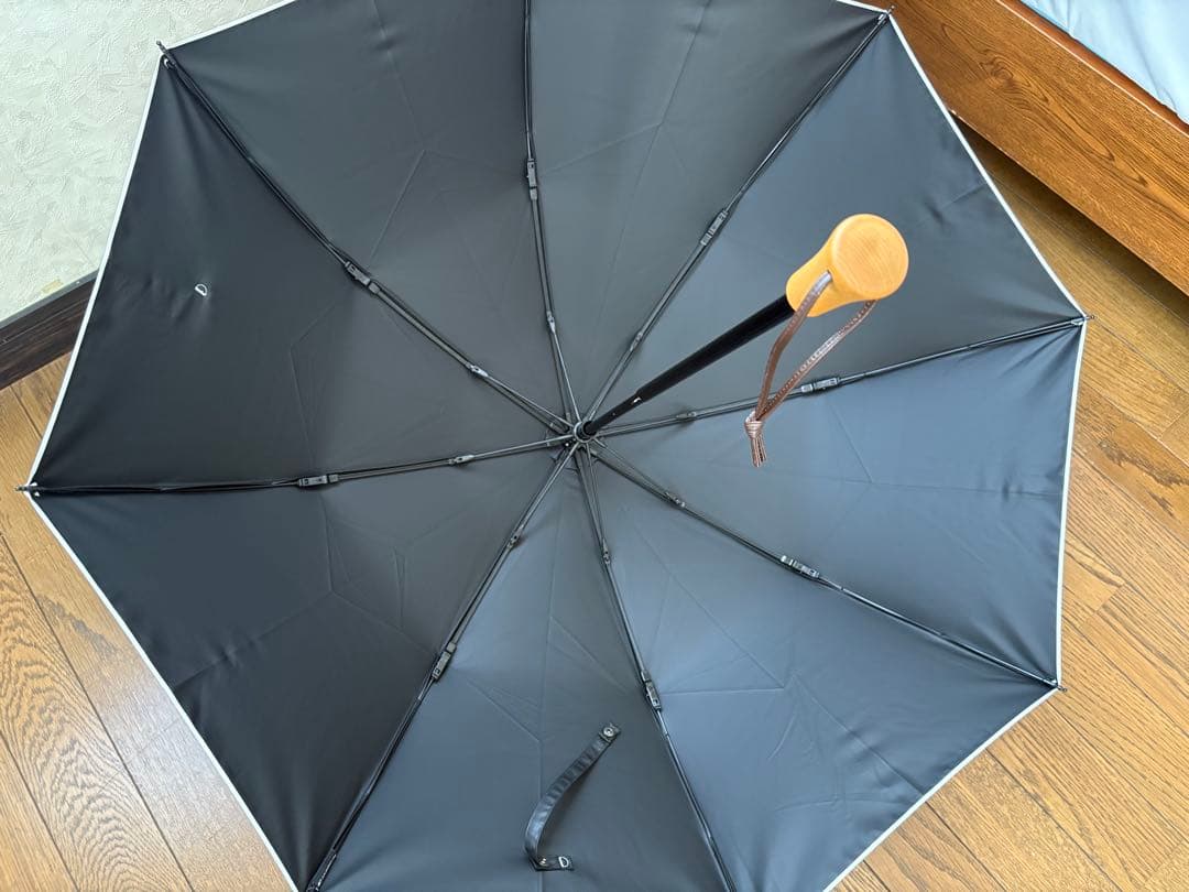 サンバリア100　2段折日傘　無地ホワイト