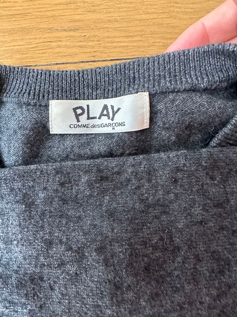 プレイコムデギャルソン　カーディガン　グレーM